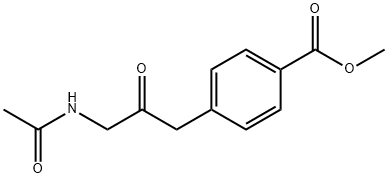 4-[3-(Acetylamino)-2-oxopropyl]benzoic acid methyl ester Structure