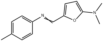 2-Furanamine,  N,N-dimethyl-5-[[(4-methylphenyl)imino]methyl]- Structure