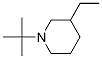 Piperidine, 1-(1,1-dimethylethyl)-3-ethyl- (9CI) Structure