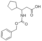 3-{[(benzyloxy)carbonyl]amino}-3-cyclopentylpropanoic acid Structure