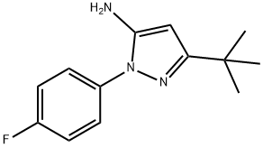 3-TERT-BUTYL-1-(4-FLUOROPHENYL)-1H-PYRAZOL-5-AMINE 구조식 이미지