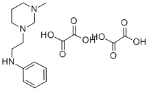 1(2H)-Pyrimidineethanamine, tetrahydro-3-methyl-N-phenyl-, ethanedioat e (1:2) Structure