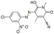 5-[(4-chloro-2-nitrophenyl)azo]-1,2-dihydro-6-hydroxy-1,4-dimethyl-2-oxo-3-Pyridinecarbonitrile Structure