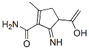 1-Cyclopentene-1-carboxamide,  4-(1-hydroxyethenyl)-5-imino-2-methyl- 구조식 이미지