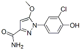 3-carbamoyl-1-(3-chloro-4-hydroxyphenyl)-5-methoxypyrazole 구조식 이미지