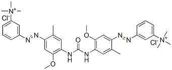 3,3'-[carbonylbis[imino(5-methoxy-2-methyl-p-phenylene)azo]]bis[N,N,N-trimethylanilinium] dichloride Structure