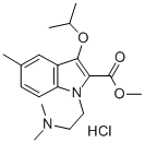 1-(beta-Dimethylaminoaethyl)-2-methoxycarbonyl-3-isopropyloxy-5-methyl -indol-hydrochlorid 구조식 이미지