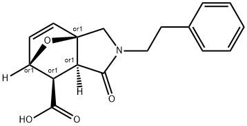 4-OXO-3-PHENETHYL-10-OXA-3-AZA-TRICYCLO[5.2.1.0(1,5)]DEC-8-ENE-6-CARBOXYLIC ACID 구조식 이미지
