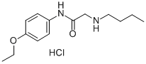 p-ACETOPHENETIDIDE, 2-(BUTYLAMINO)-, HYDROCHLORIDE Structure
