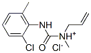 (2-chloro-6-methyl-phenyl)carbamoylmethyl-prop-2-enyl-azanium chloride Structure