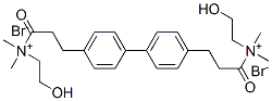 2-hydroxyethyl-[3-[4-[4-[2-(2-hydroxyethyl-dimethyl-ammonio)carbonylet hyl]phenyl]phenyl]propanoyl]-dimethyl-azanium dibromide 구조식 이미지