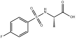 2-([(4-FLUOROPHENYL)SULFONYL]AMINO)프로판산 구조식 이미지