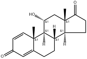 11alpha-hydroxyandrosta-1,4-diene-3,17-dione Structure