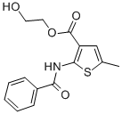 3-Thiophenecarboxylic acid, 2-(benzoylamino)-5-methyl-, 2-hydroxyethyl  ester Structure