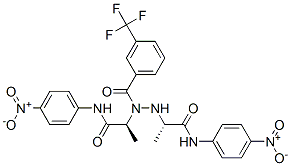 3-트리플루오로메틸벤조일-디아라닌-4-니트로아닐리드 구조식 이미지