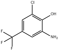 2-AMINO-6-CHLORO-4-(TRIFLUOROMETHYL)PHENOL 구조식 이미지