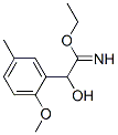 Benzeneethanimidic  acid,  -alpha--hydroxy-2-methoxy-5-methyl-,  ethyl  ester  (9CI) Structure