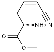 4-펜테노산,2-아미노-5-시아노-,메틸에스테르,[S-(Z)]-(9CI) 구조식 이미지