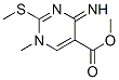 5-Pyrimidinecarboxylicacid,1,4-dihydro-4-imino-1-methyl-2-(methylthio)-,methylester(9CI) 구조식 이미지