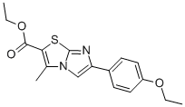 6-(4-ETHOXYPHENYL)-3-METHYLIMIDAZO[2,1-B]THIAZOLE-2-CARBOXYLICACIDETHYL에스테르 구조식 이미지