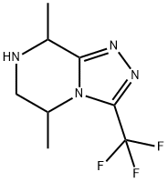 3-(trifluoromethyl)-5,6,7,8-tetrahydro-5,8-dimethyl-[1,2,4]triazolo[4,3-a]pyrazine Structure