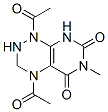 Pyrimido[5,4-e]-1,2,4-triazine-5,7(1H,6H)-dione,  1,4-diacetyl-2,3,4,8-tetrahydro-6-methyl- 구조식 이미지