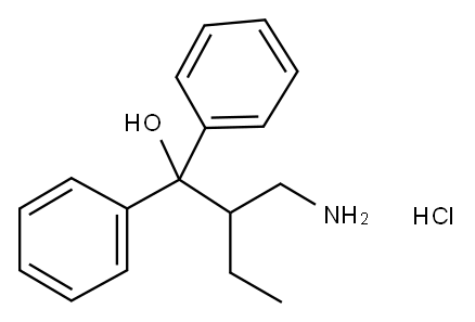 1,1-Diphenyl-2-ethyl-3-aminopropanol hydrochloride 구조식 이미지