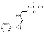 Ethanethiol, 2-((2-phenylcyclopropyl)methylamino)-, hydrogen sulfate ( ester) (E)- Structure