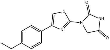1-(4-(p-Ethylphenyl)-2-thiazolyl)hydantoin Structure