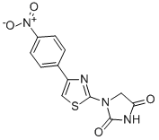 1-(4-(p-니트로페닐)-2-티아졸릴)히단토인 구조식 이미지