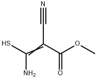 2-Propenoic  acid,  3-amino-2-cyano-3-mercapto-,  methyl  ester Structure