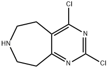 tert-Butyl 2,4-dichloro-5,6,8,9-tetrahydropyrimido[4,5-d]azepine-7-carboxylate 구조식 이미지