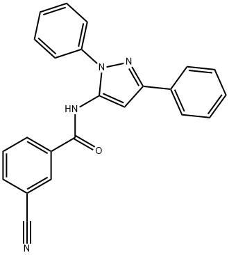 3-Cyano-N-(1,3-diphenyl-1H-pyrazol-5-yl)benzamide Structure