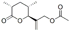 2H-Pyran-2-one,6-[1-[(acetyloxy)methyl]ethenyl]tetrahydro-3,5-dimethyl-,(3R,5S,6S)-(9CI) Structure