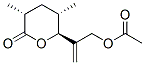 2H-Pyran-2-one,6-[1-[(acetyloxy)methyl]ethenyl]tetrahydro-3,5-dimethyl-,(3R,5S,6S)-(9CI) 구조식 이미지