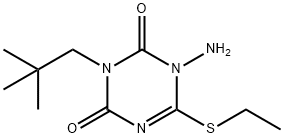 1-amino-6-(ethylthio)-3-neopentyl-1,3,5-triazine-2,4(1H,3H)-dione Structure