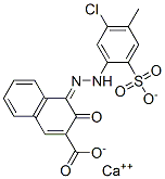 calcium (4Z)-4-[(5-chloro-4-methyl-2-sulfonato-phenyl)hydrazinylidene]-3-oxo-naphthalene-2-carboxylate 구조식 이미지