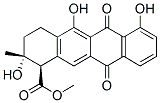 (1R)-2α,5,7-Trihydroxy-2-methyl-6,11-dioxo-1,2,3,4,6,11-hexahydronaphthacene-1β-formic acid methyl ester Structure