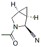 3-Azabicyclo[3.1.0]hexane-2-carbonitrile, 3-acetyl-, (1alpha,2beta,5alpha)- (9CI) Structure