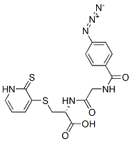 N-(4-azidobenzoylglycyl)-S-(2-thiopyridyl)cysteine Structure