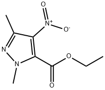 1,3-DIMETHYL-4-NITRO-1H-PYRAZOLE-5-CARBOXYLIC ACID ETHYL ESTER Structure