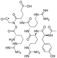 아세틸티로실-아르기닐-아르기닐-글루타밀-아르기닐-티오글리실 구조식 이미지