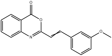 2-[2-(3-Methoxyphenyl)ethenyl]-4H-3,1-benzoxazin-4-one 구조식 이미지