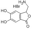 3-Aminomethyl-5,6-dihydroxyphthalide hydrobromide Structure