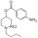 1-부틸-4-피페리딜p-아미노벤조에이트염산염 구조식 이미지