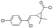 3-[2-chloro-2-(4-chlorophenyl)vinyl]-2,2-dimethylcyclopropanecarbonyl chloride Structure