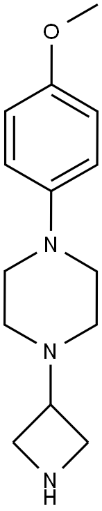 PIPERAZINE, 1-(3-AZETIDINYL)-4-(4-METHOXYPHENYL)- Structure