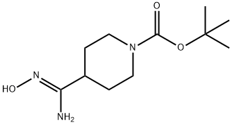 1-PIPERIDINECARBOXYLIC ACID, 4-[(Z)-AMINO(HYDROXYIMINO)METHYL]-, 1,1-DIMETHYLETHYL ESTER Structure