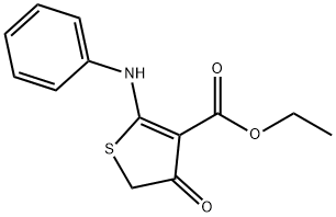 ETHYL 2-ANILINO-4-OXO-4,5-DIHYDRO-3-THIOPHENECARBOXYLATE Structure