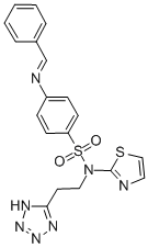 4-((Phenylmethylene)amino)-N-(2-(1H-tetrazol-5-yl)ethyl)-N-2-thiazolyl benzenesulfonamide Structure